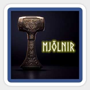 Mighty Mjolnir Thor Hammer Norse Sticker